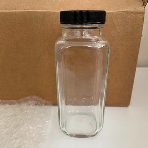 8oz glass bottles with plastic screw cap, set of 8